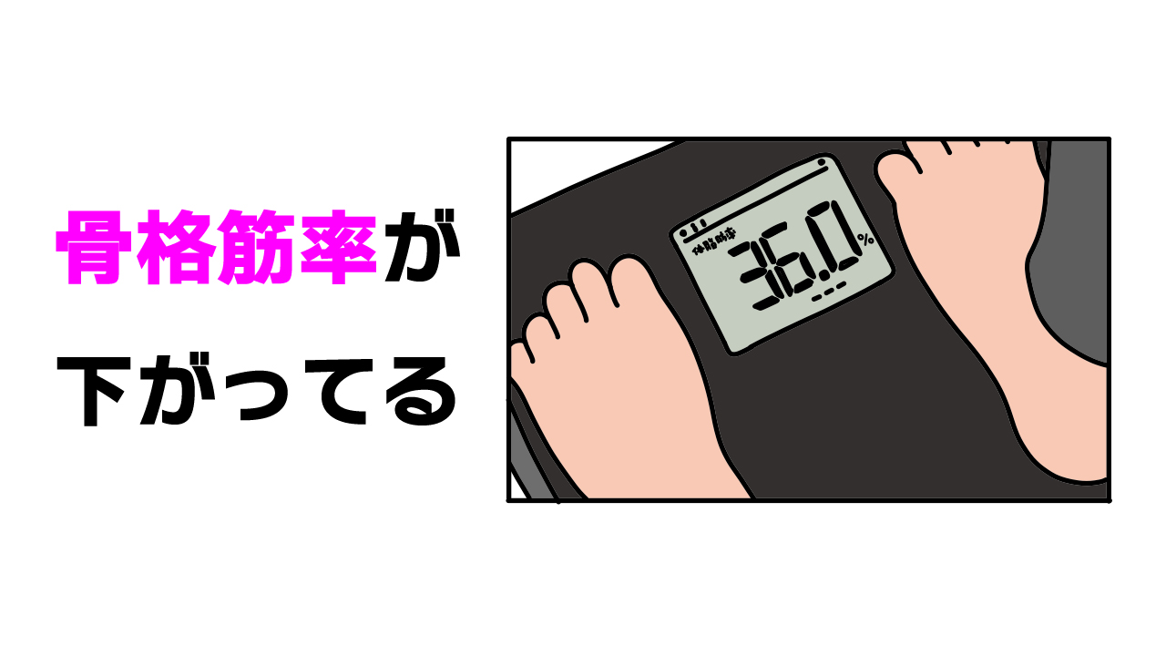 骨格筋率が上がらない！むしろ下がって、ショックです。